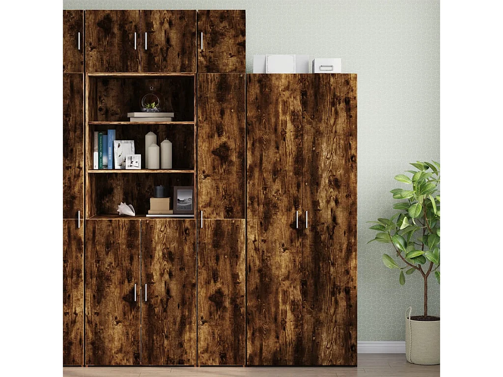 Armario de pared madera ingeniería roble ahumado 30x42,5x40 cm