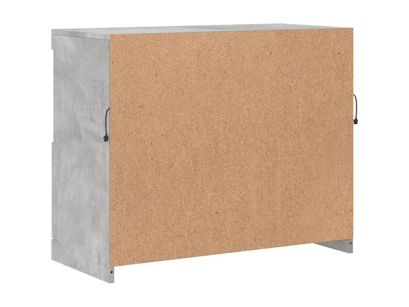 Credenza con Luci LED Grigio Cemento 81x37x67 cm