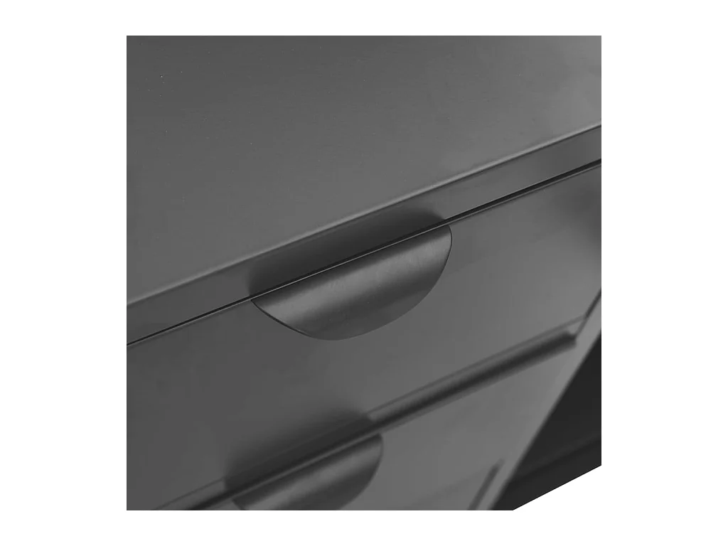 Sideboard Anthrazit 105x35x70 cm Stahl und Hartglas