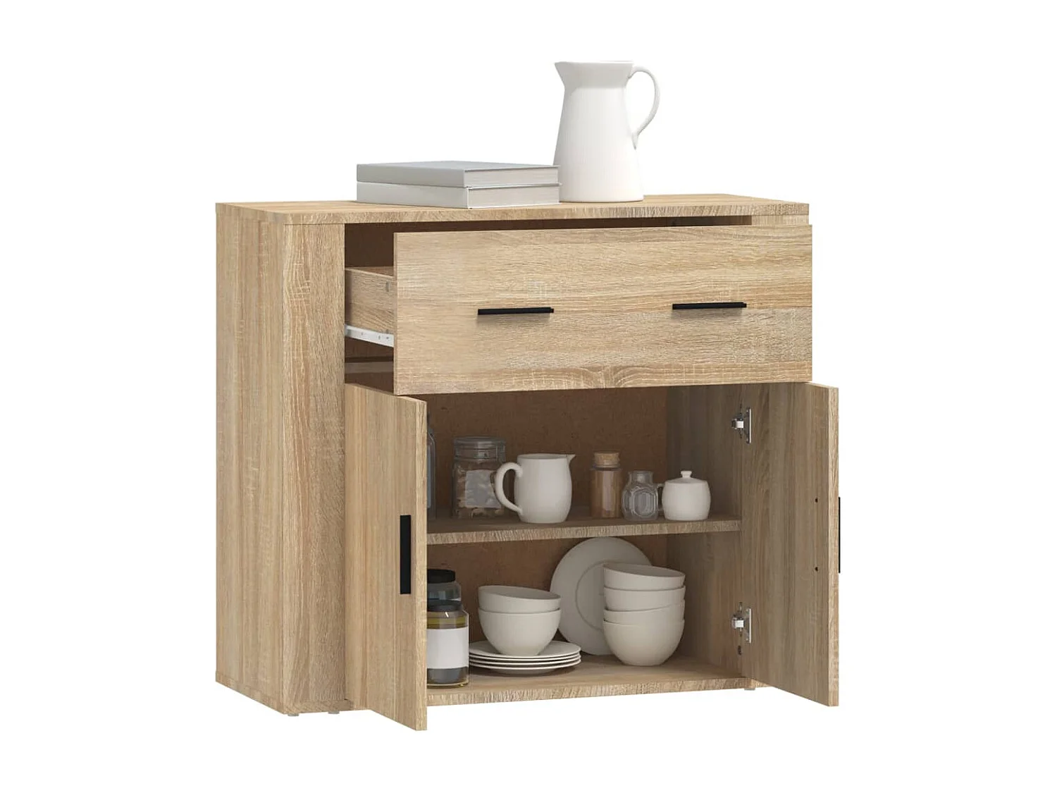 Buffet Chêne sonoma 80x33x70 cm Bois d'ingénierie