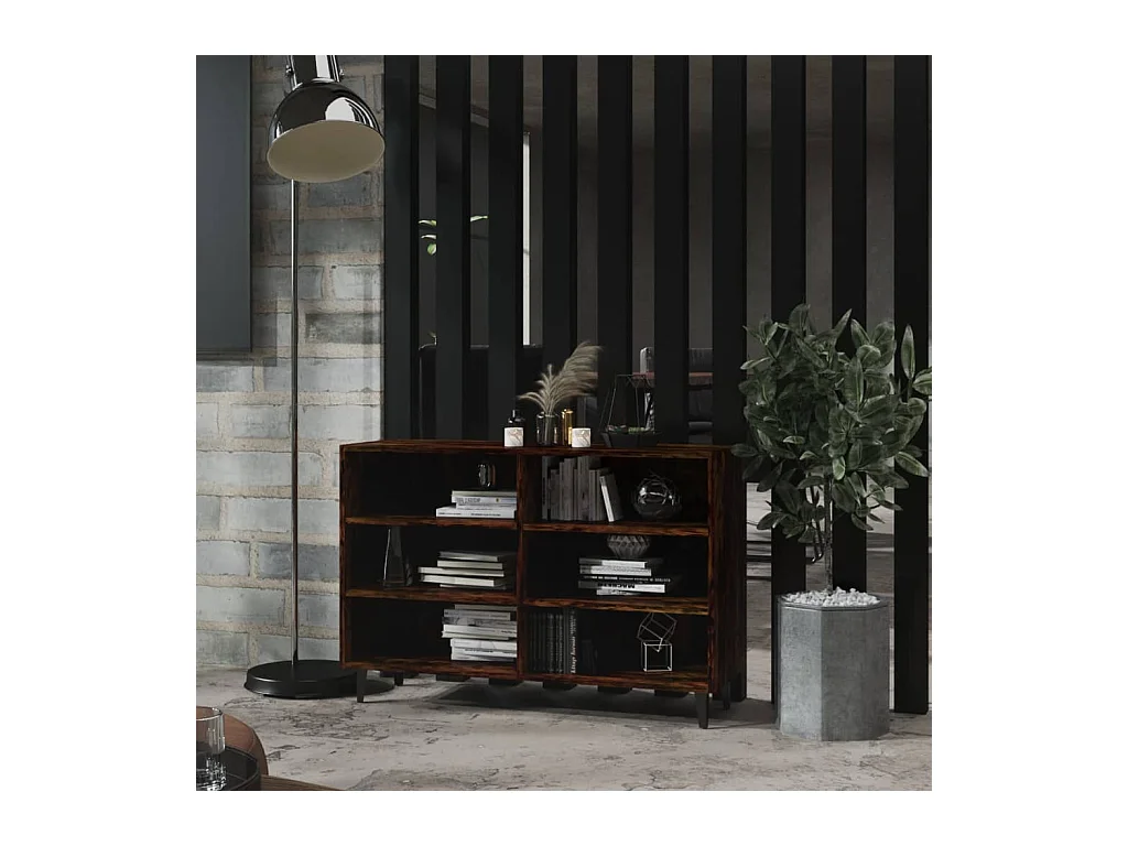 Credenza Rovere Fumo 103,5x35x70 cm in Truciolato