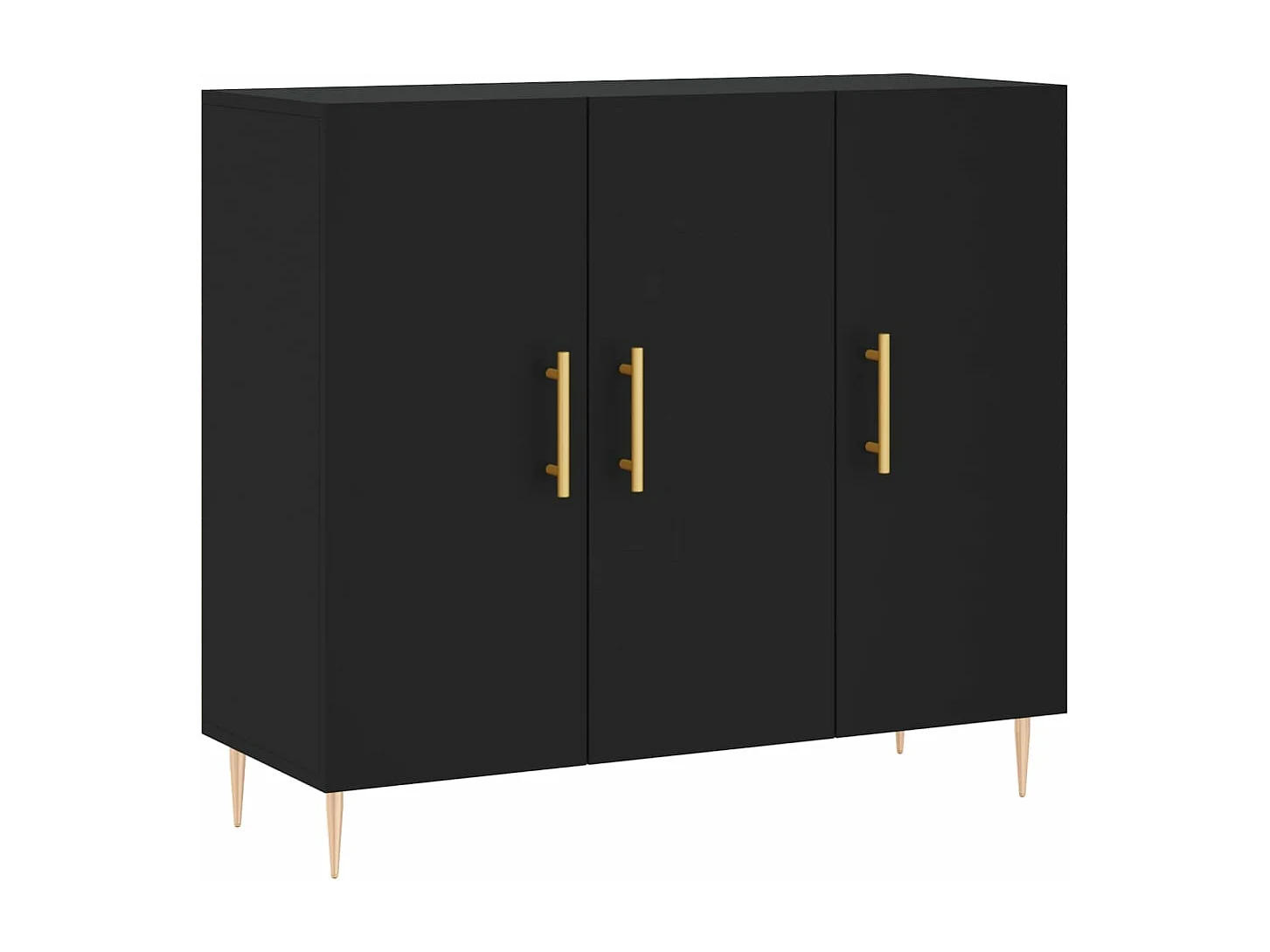 Sideboard Schwarz 90x34x80 cm Holzwerkstoff
