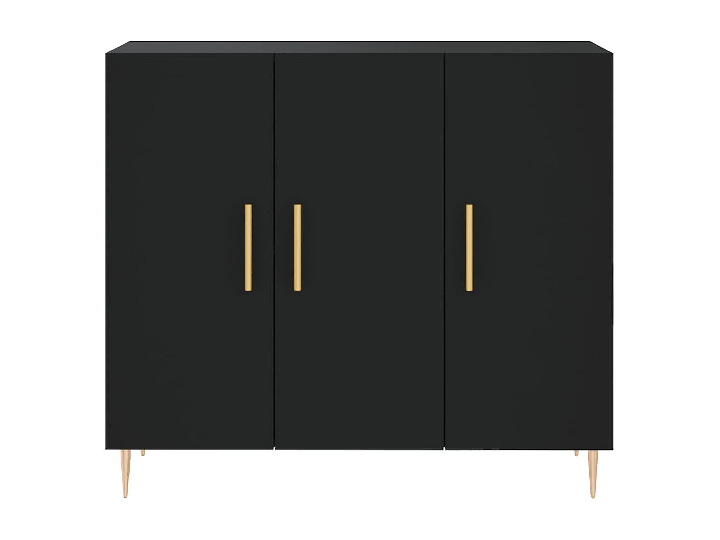 Sideboard Schwarz 90x34x80 cm Holzwerkstoff