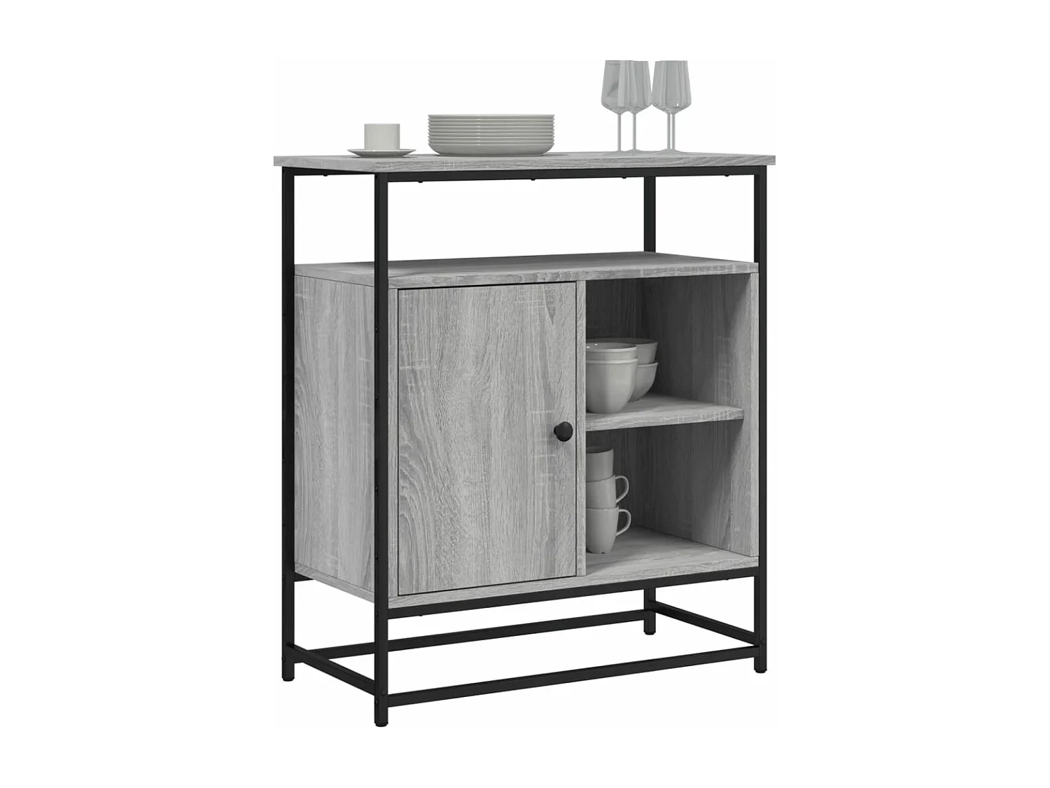 Buffet sonoma gris 69x35x80 cm bois d'ingénierie