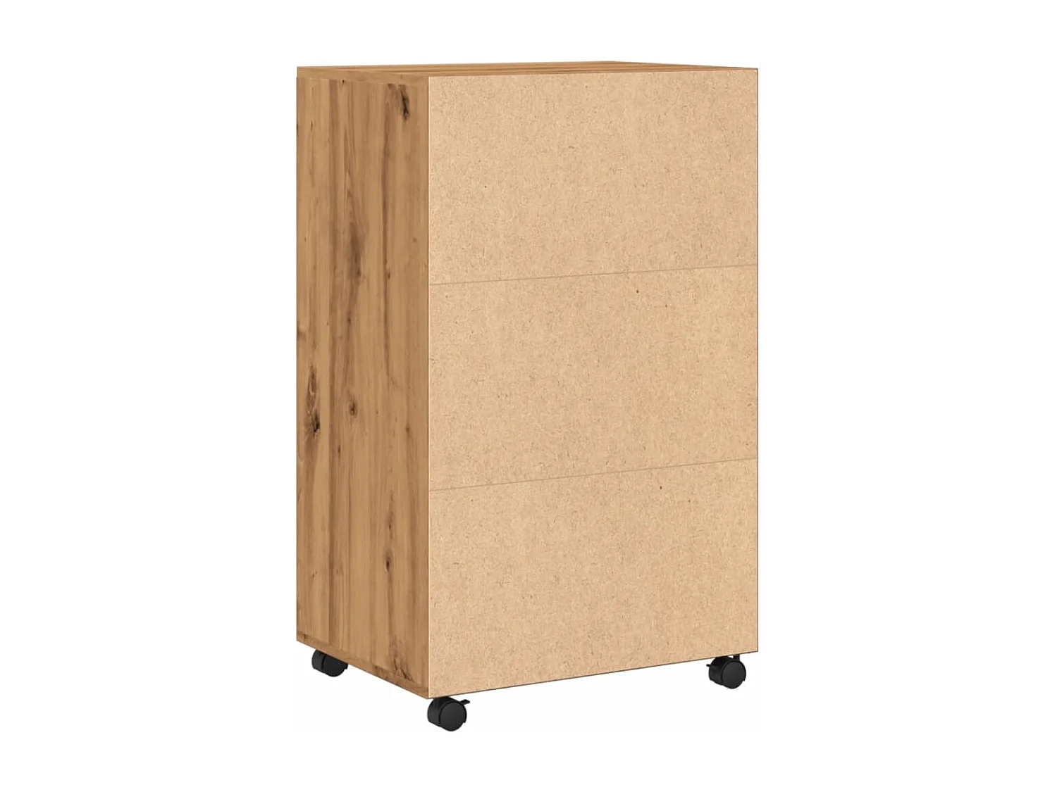 Armadietto con Ruote Rovere Artigianale 55x40x91 cm Truciolato