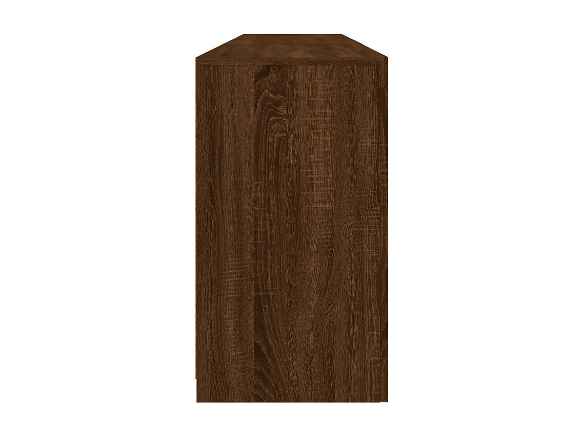 Credenza con Luci LED Rovere Marrone 162x37x67 cm