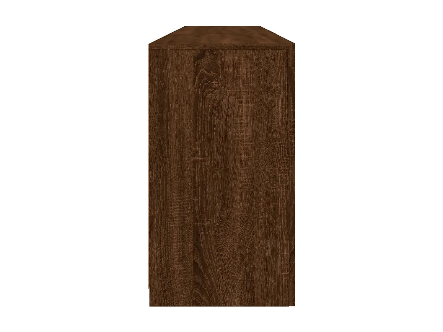 Credenza con Luci LED Rovere Marrone 162x37x67 cm