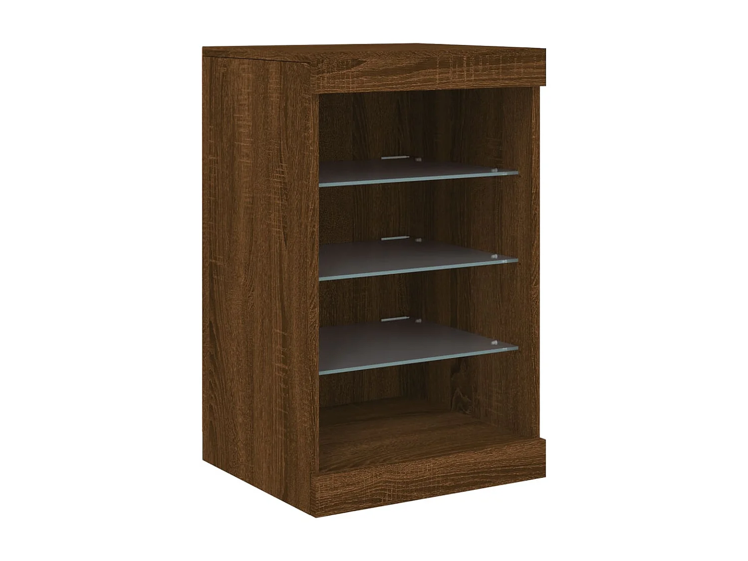 Credenza con Luci LED Rovere Marrone 162x37x67 cm