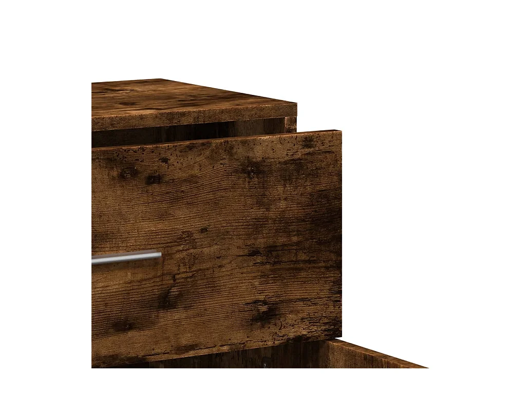 Buffet chêne fumé 60x31x70 cm bois d'ingénierie