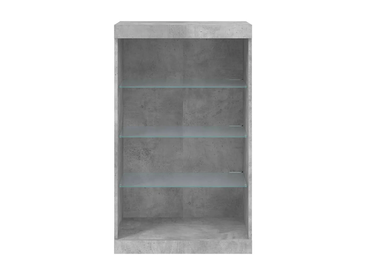 Sideboard mit LED-Leuchten Betongrau 60,5x37x100 cm