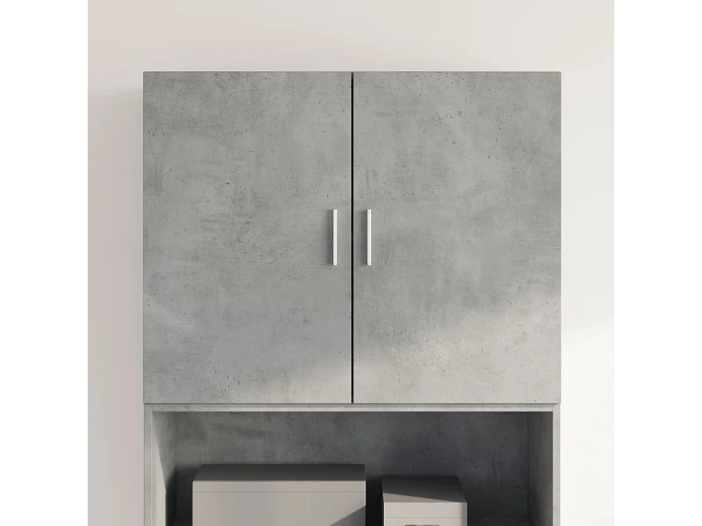 Armoire murale gris béton 80x42,5x64 cm bois d'ingénierie