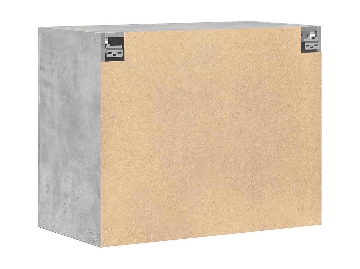 Armoire murale gris béton 80x42,5x64 cm bois d'ingénierie