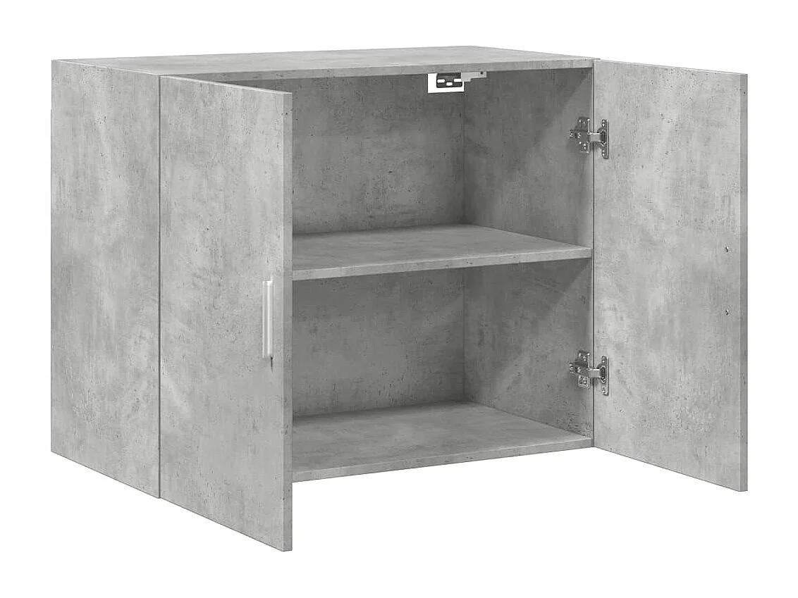 Armoire murale gris béton 80x42,5x64 cm bois d'ingénierie