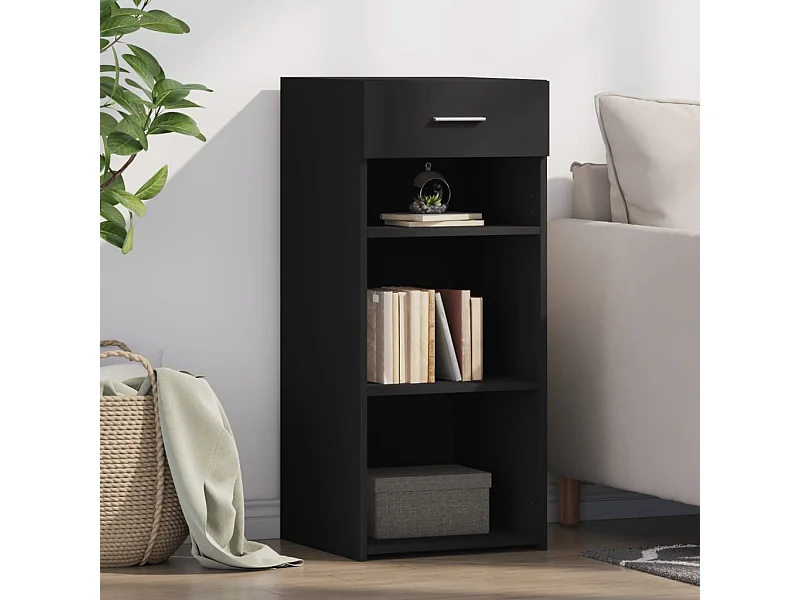 Credenza Nera 40x42,5x93 in Legno Multistrato