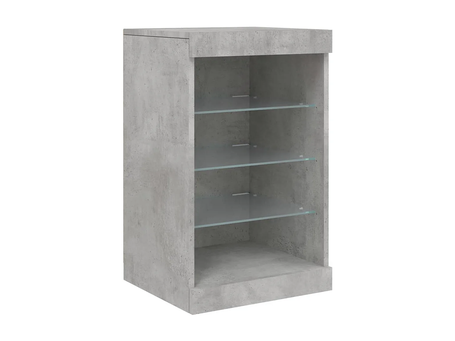 Sideboard mit LED-Leuchten Betongrau 41x37x67 cm