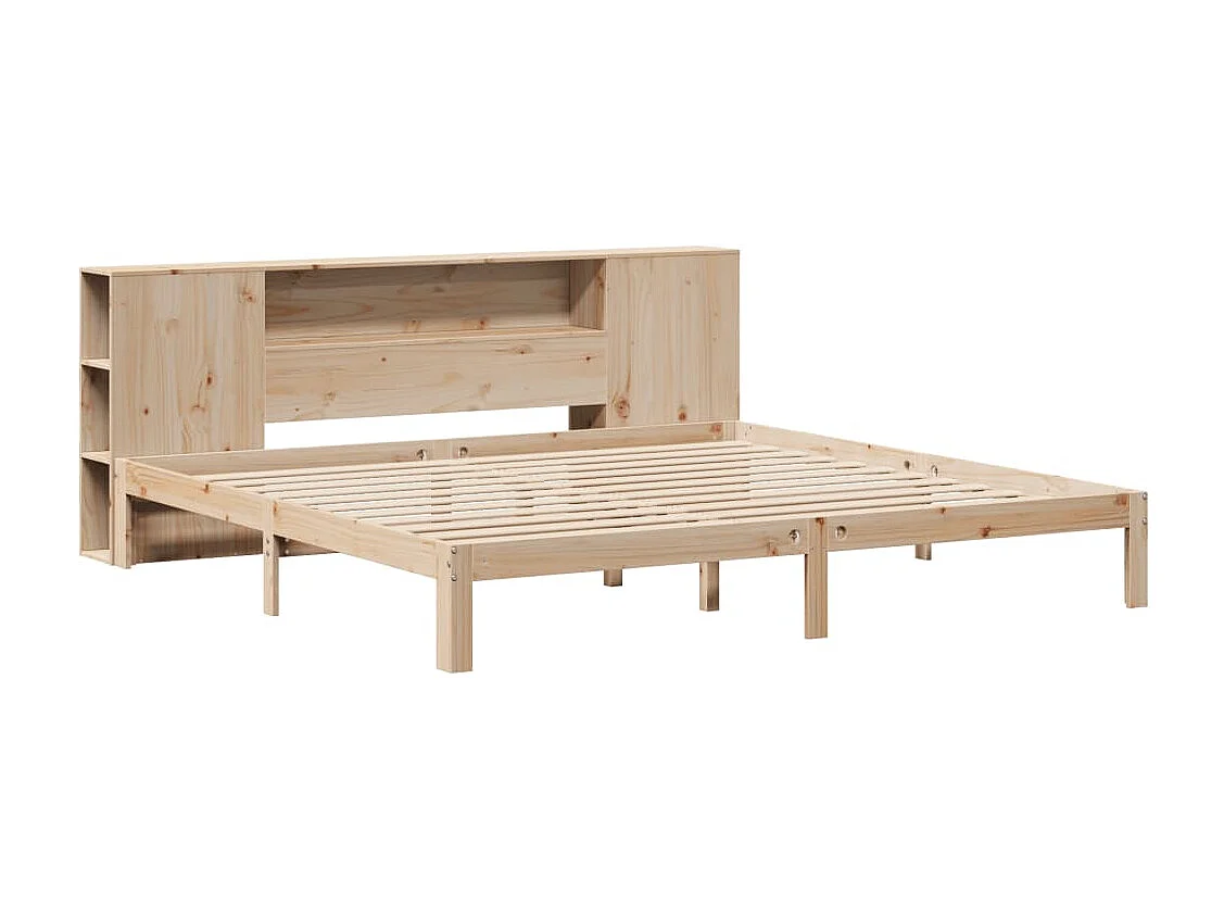 Cama com estante sem colchão 180x200 cm pinho maciço