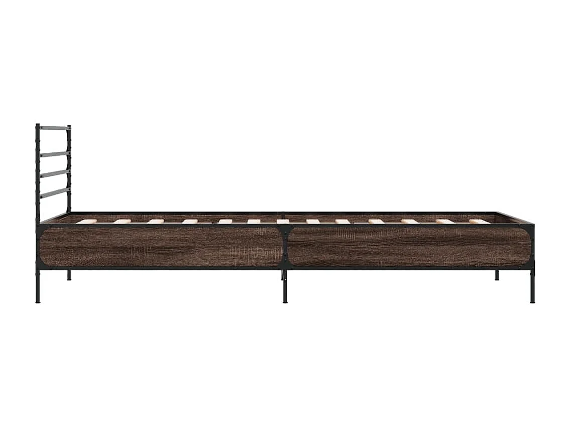 Cadre de lit sans matelas chêne marron 90x190 cm