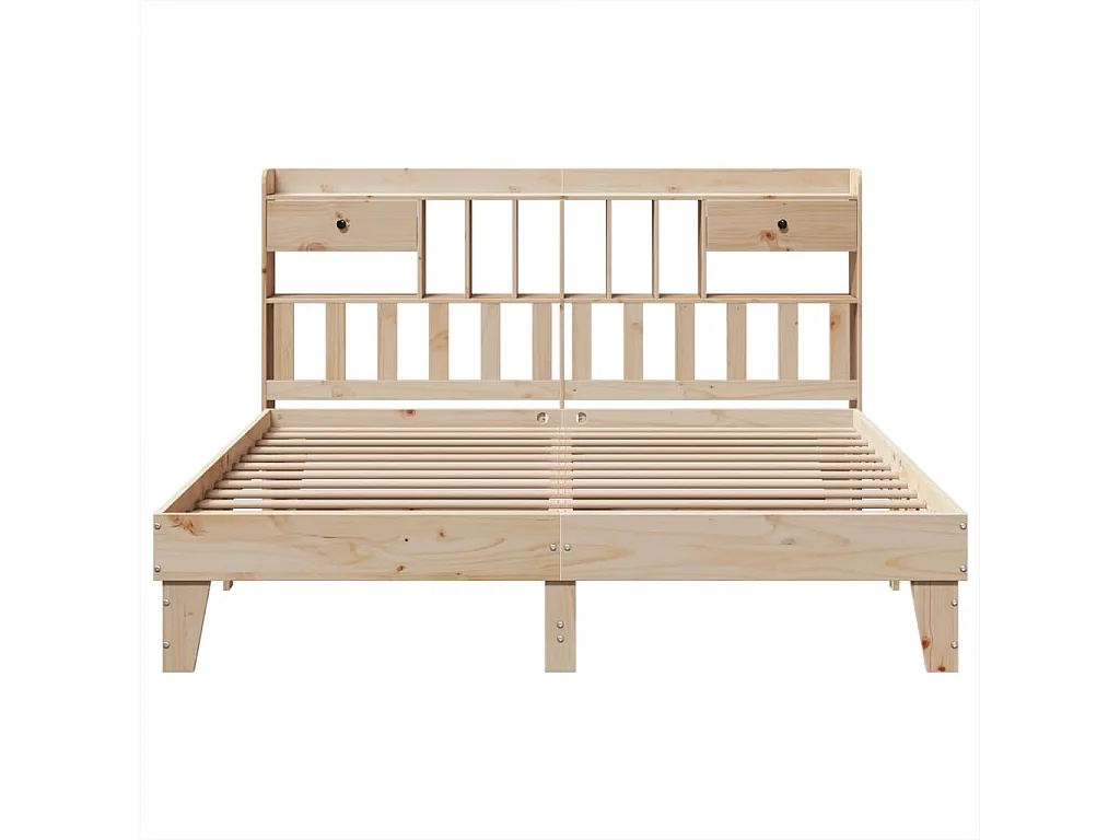 Cadre de lit sans matelas 200x200 cm bois massif de pin