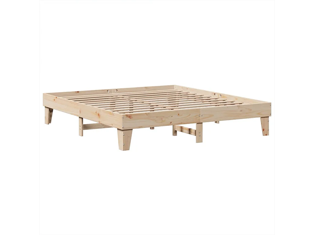 Cadre de lit sans matelas 200x200 cm bois massif de pin
