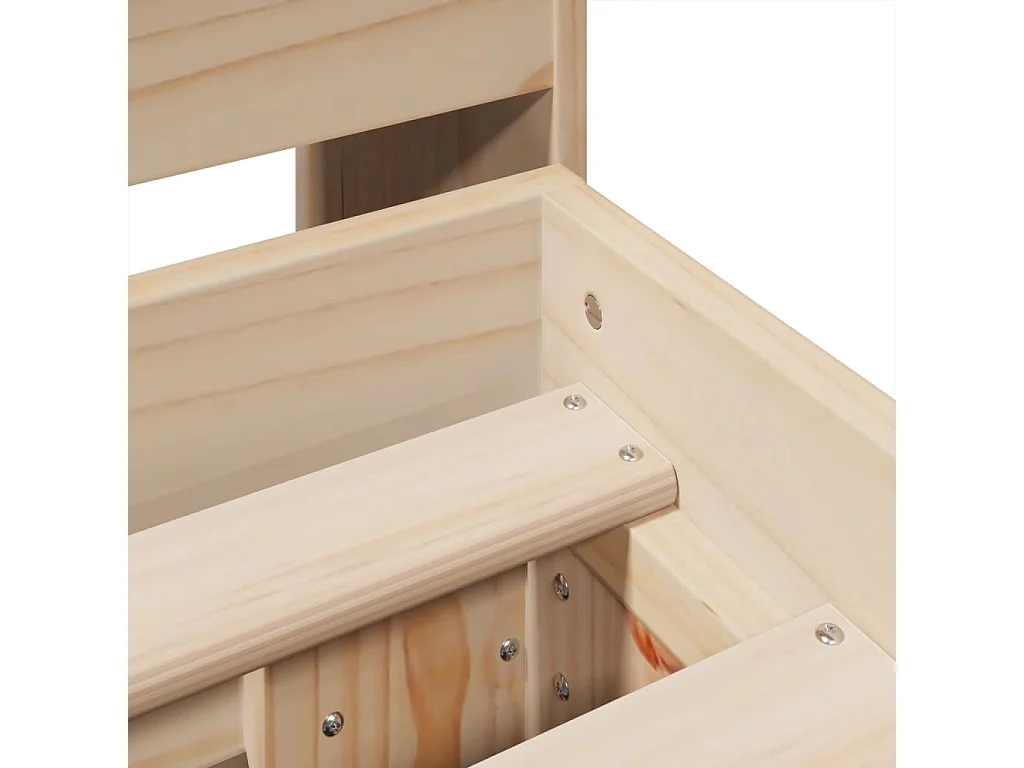 Cadre de lit sans matelas 200x200 cm bois massif de pin