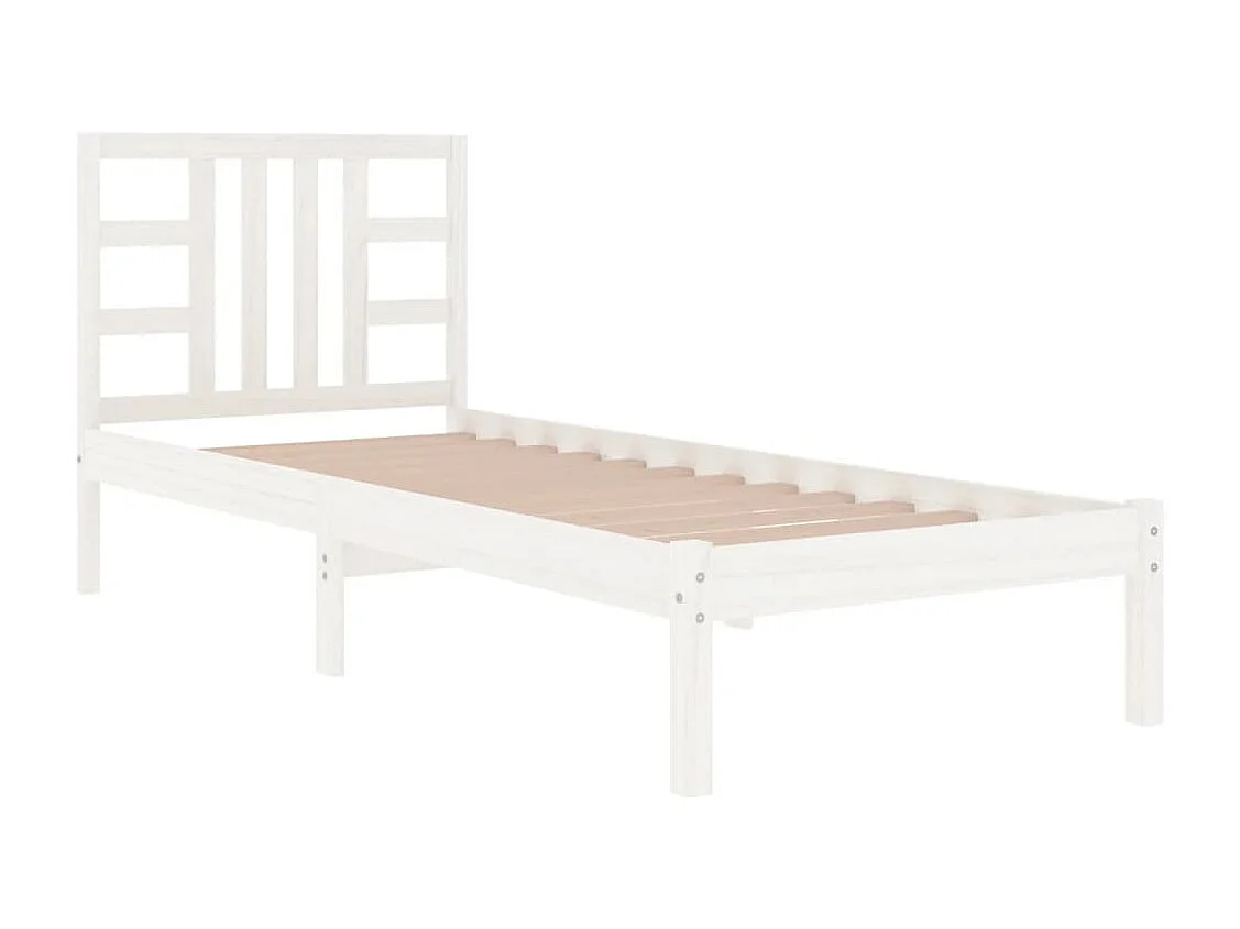 Cadre de lit sans matelas blanc 100x200 cm bois massif