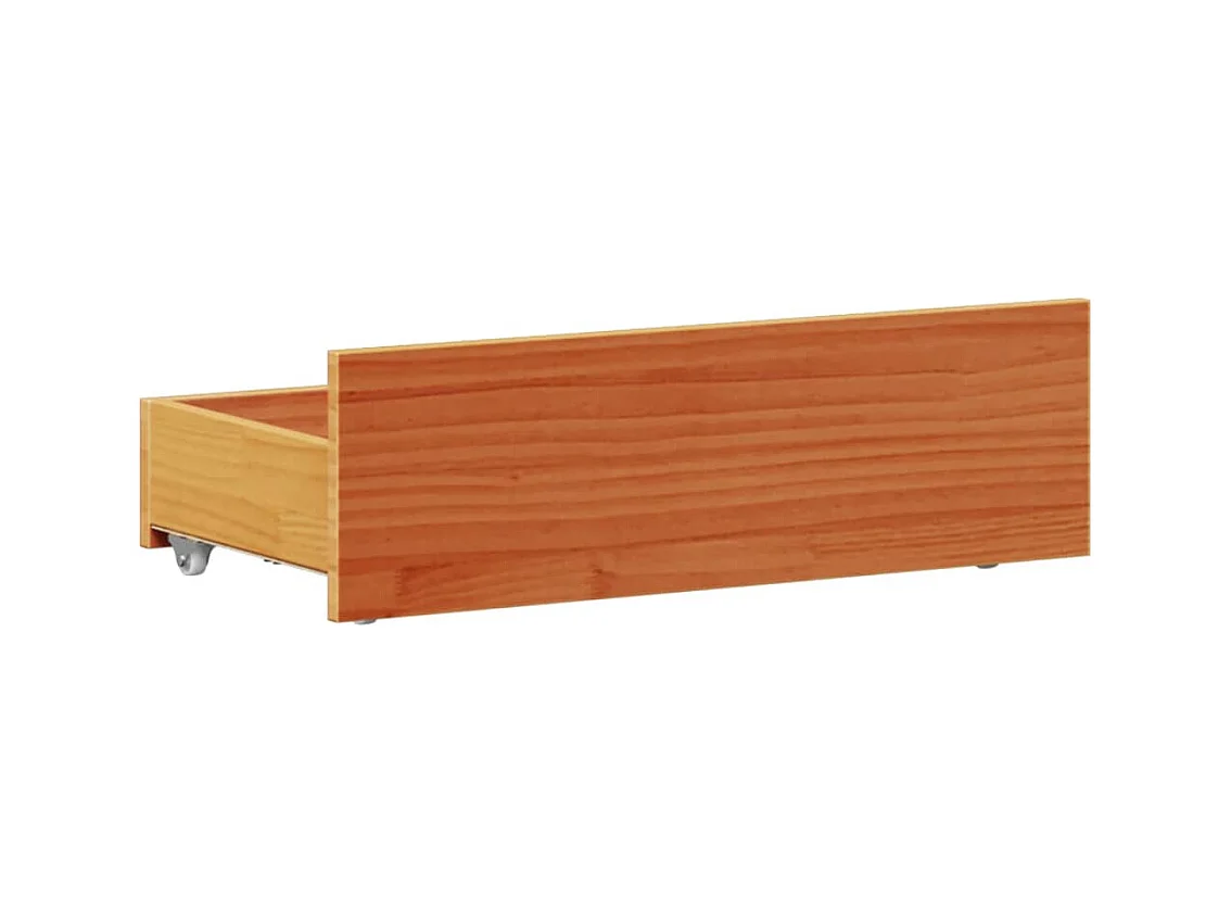 Giroletto senza Materasso con Testiera Marrone Cera 75x190 Pino