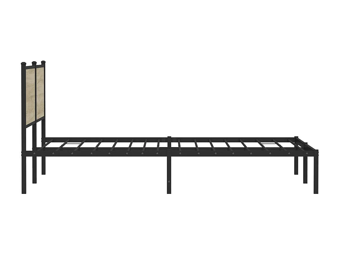 Bedframe zonder matras metaal sonoma eikenkleurig 160x200 cm