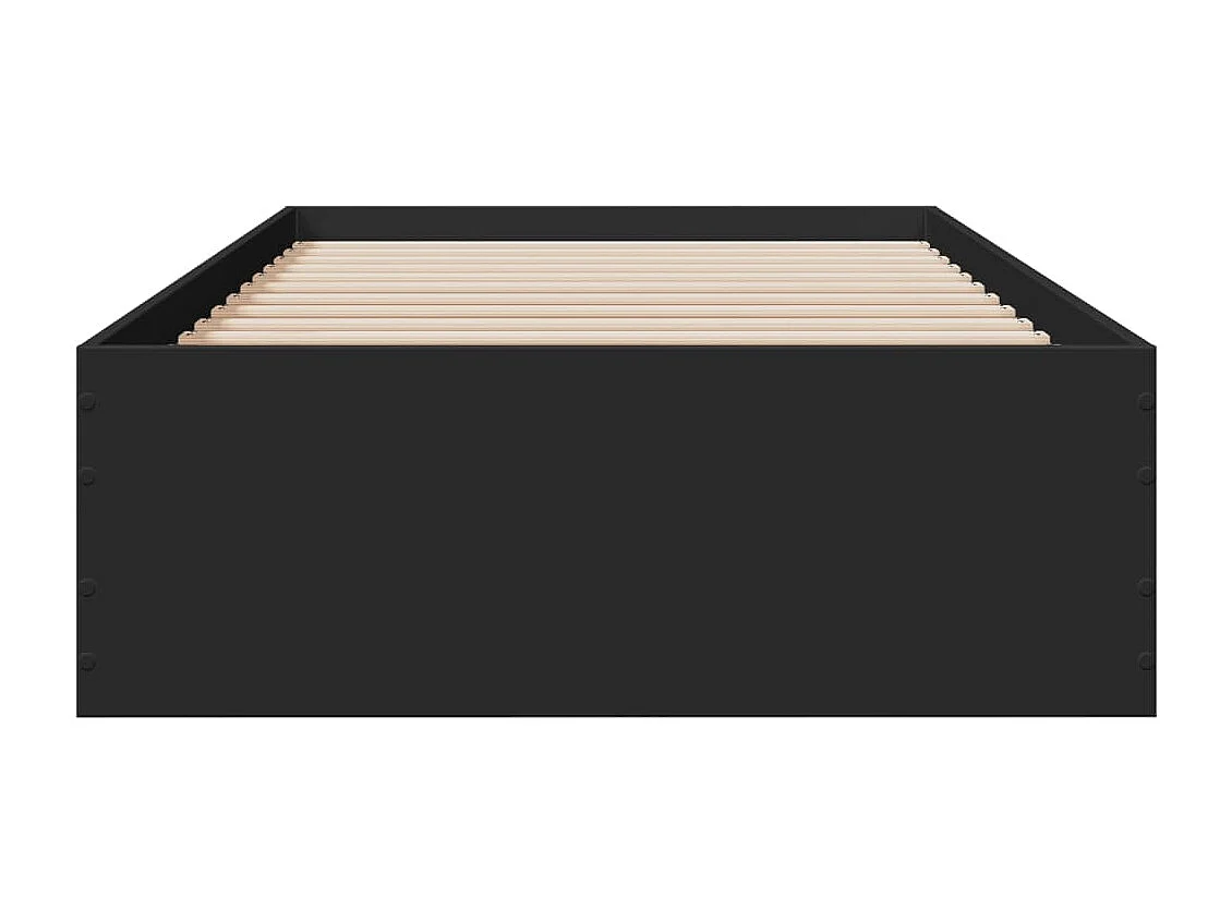 Estrutura de cama c/ gavetas 100x200 cm derivados madeira preto