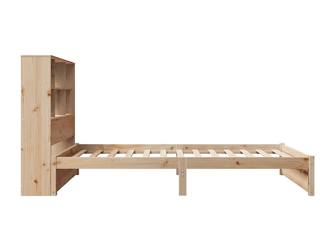 Bücherregalbett ohne Matratze 75x190 cm Massivholz Kiefer