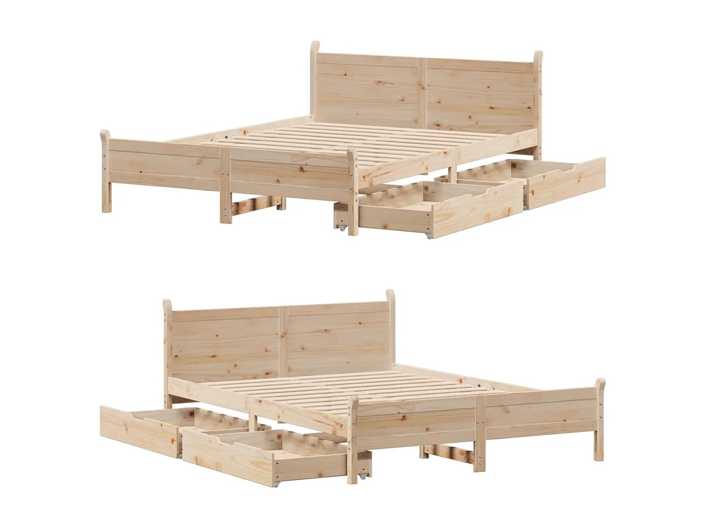 Cadre de lit sans matelas 120x190 cm bois de pin massif