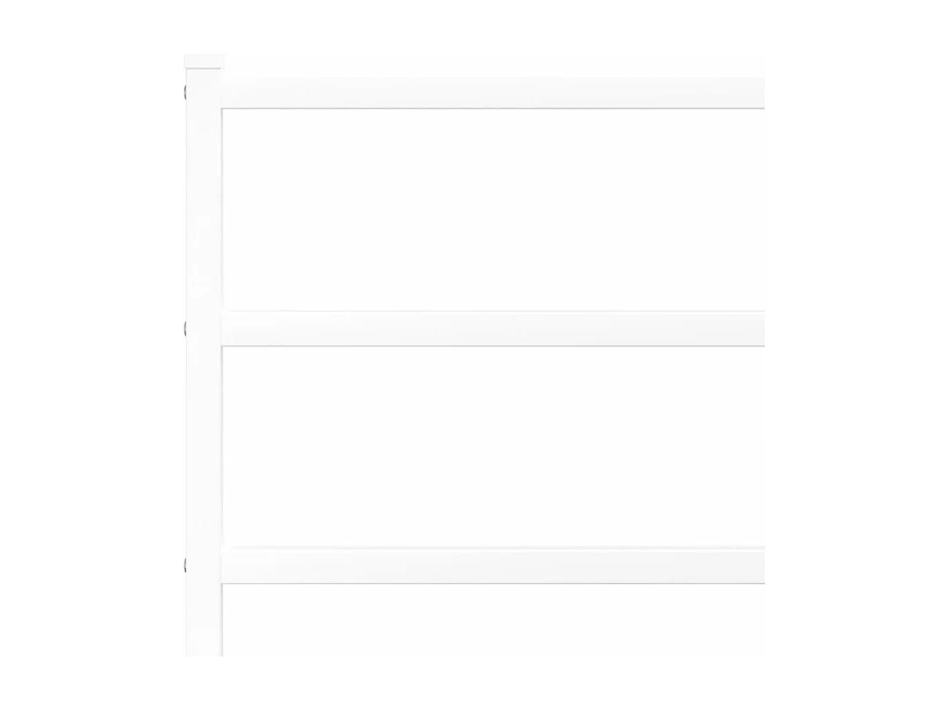 Cadre de lit métal sans matelas et tête de lit blanc 193x203 cm