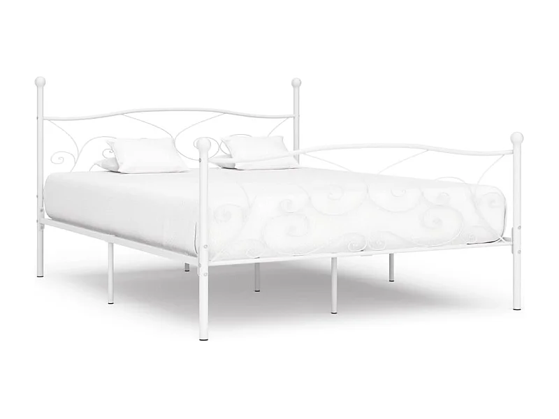 Giroletto con Doghe Bianco in Metallo 180x200 cm