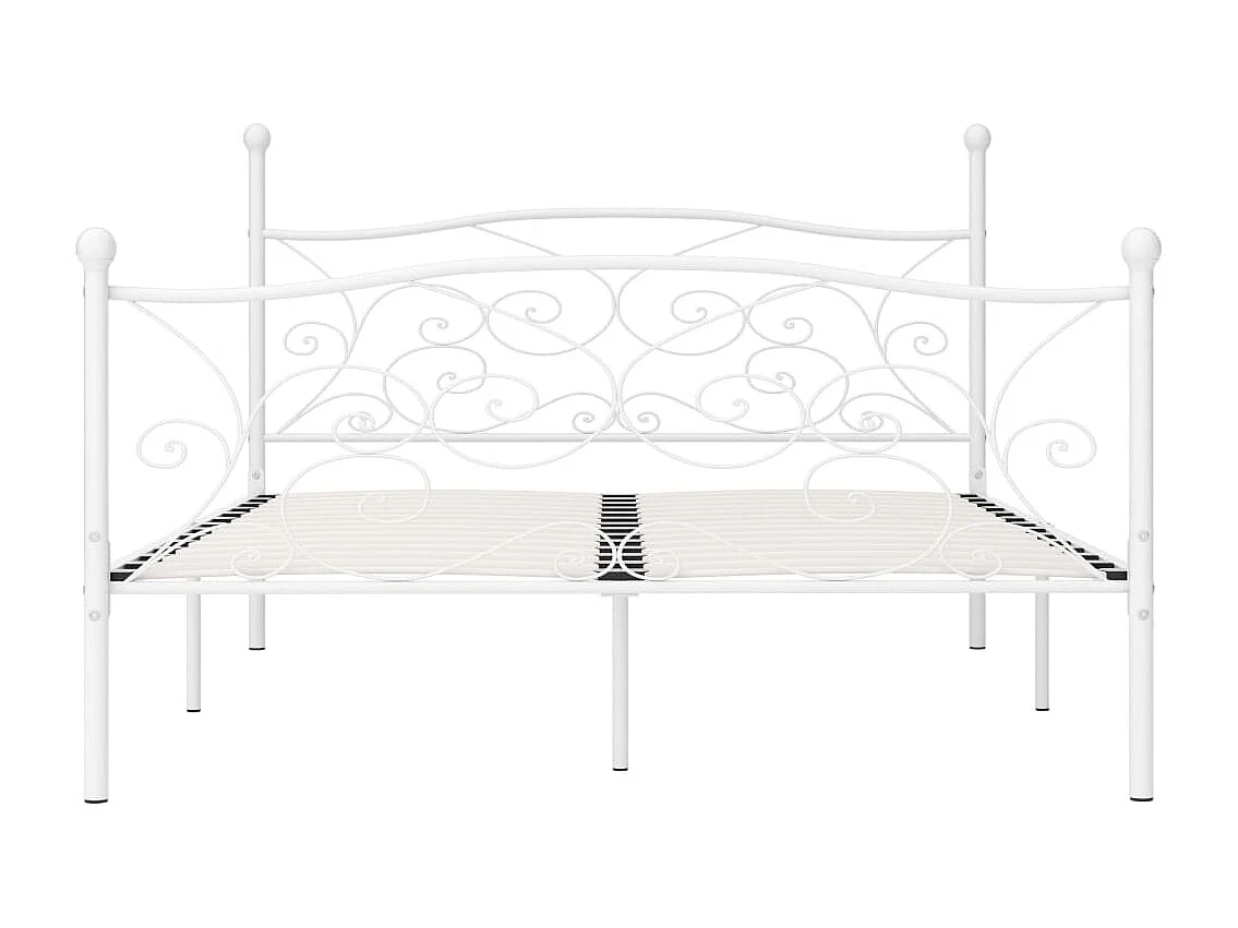 Giroletto con Doghe Bianco in Metallo 180x200 cm