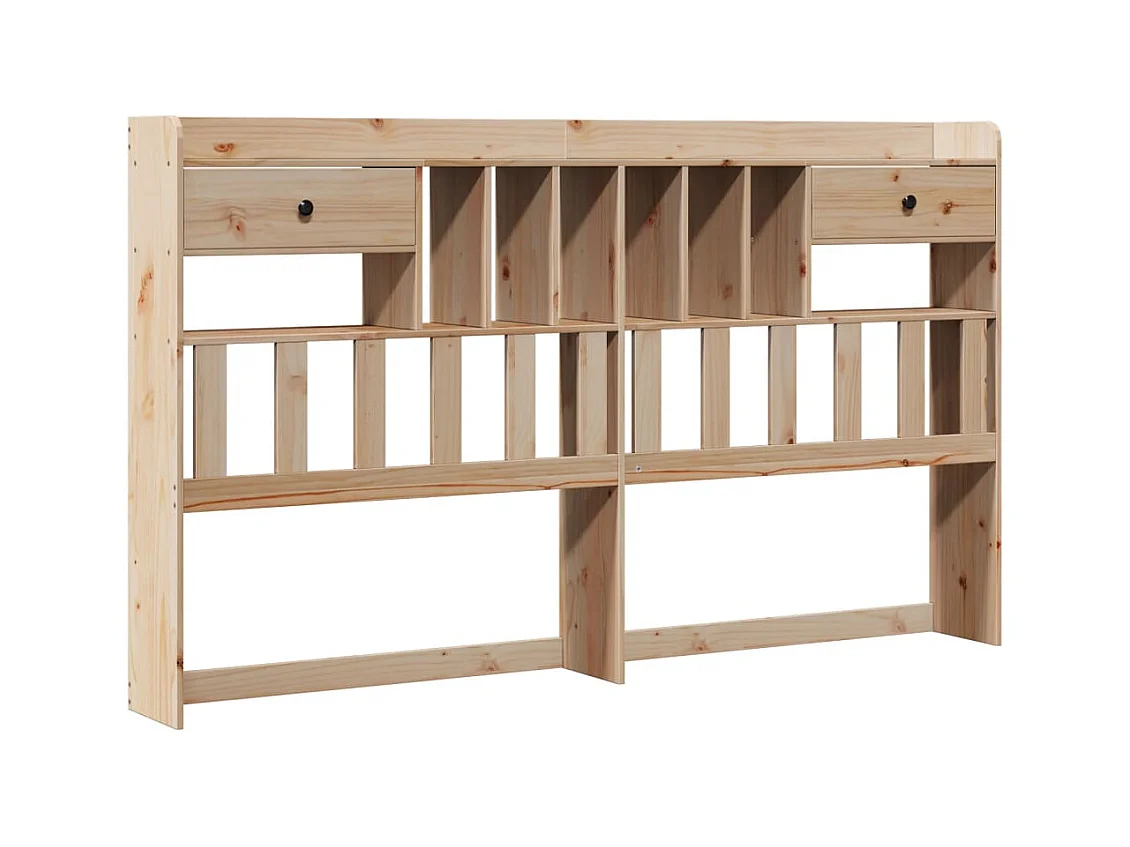 Massivholzbett mit Regal ohne Matratze 180x200 cm Kiefernholz