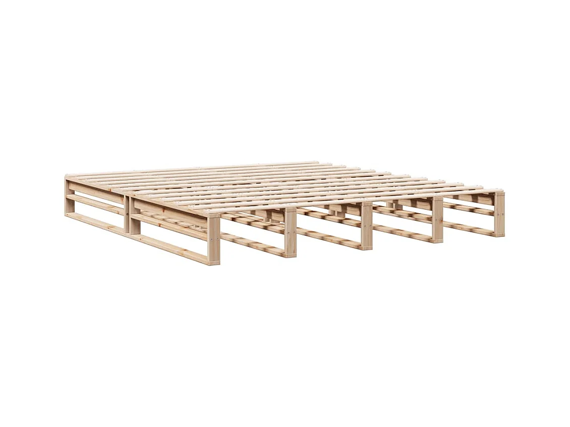 Massivholzbett mit Regal ohne Matratze 180x200 cm Kiefernholz