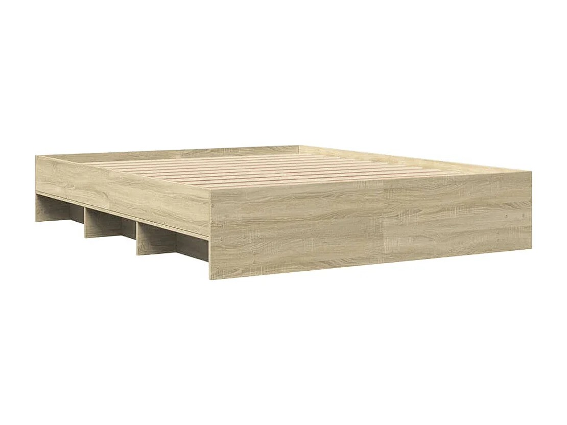 Bedframe zonder matras hout sonoma eikenkleurig 160x200 cm