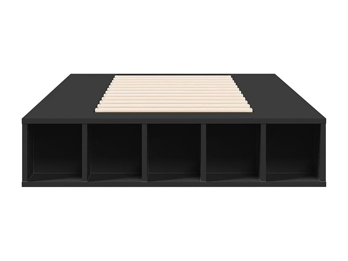 Cadre de lit sans matelas noir 90x190 cm