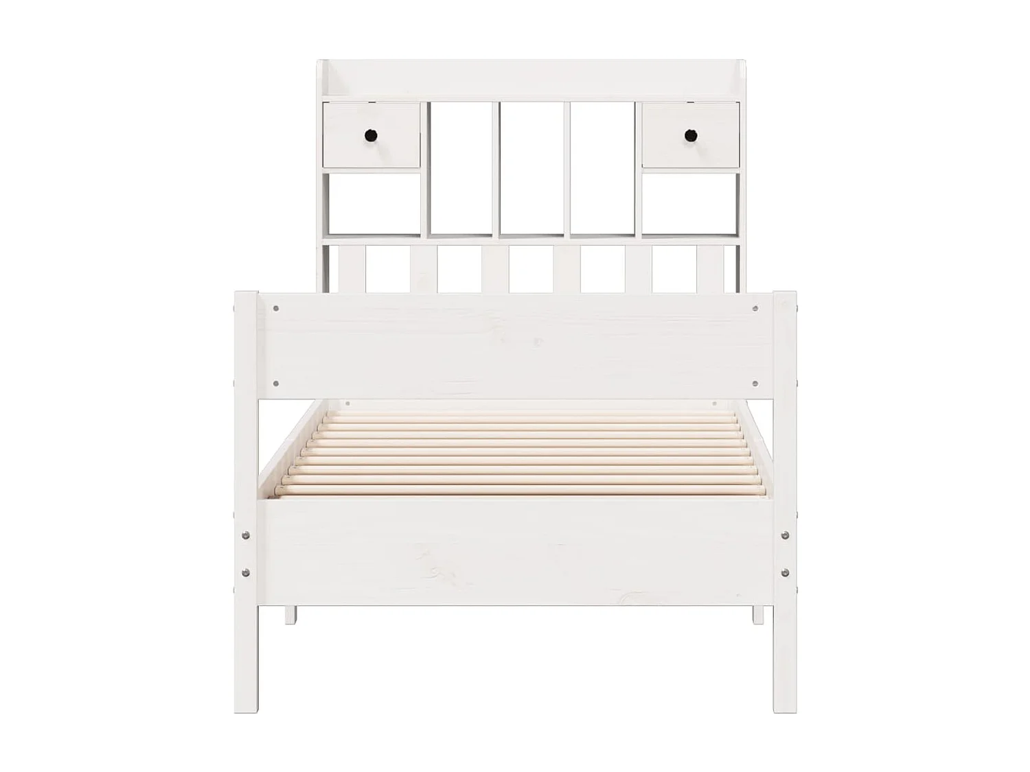 Letto con Libreria senza Materasso 75x190 cm in Legno Pino