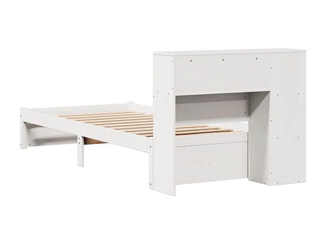 Letto con Libreria senza Materasso 75x190 cm in Legno Pino