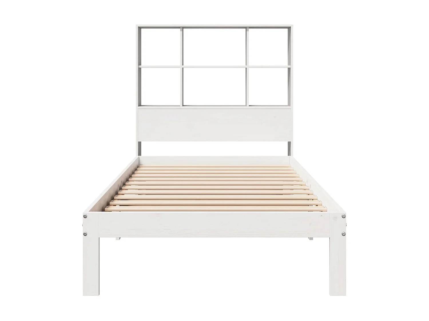 Cama con estantería sin colchón madera maciza de pino 90x190 cm