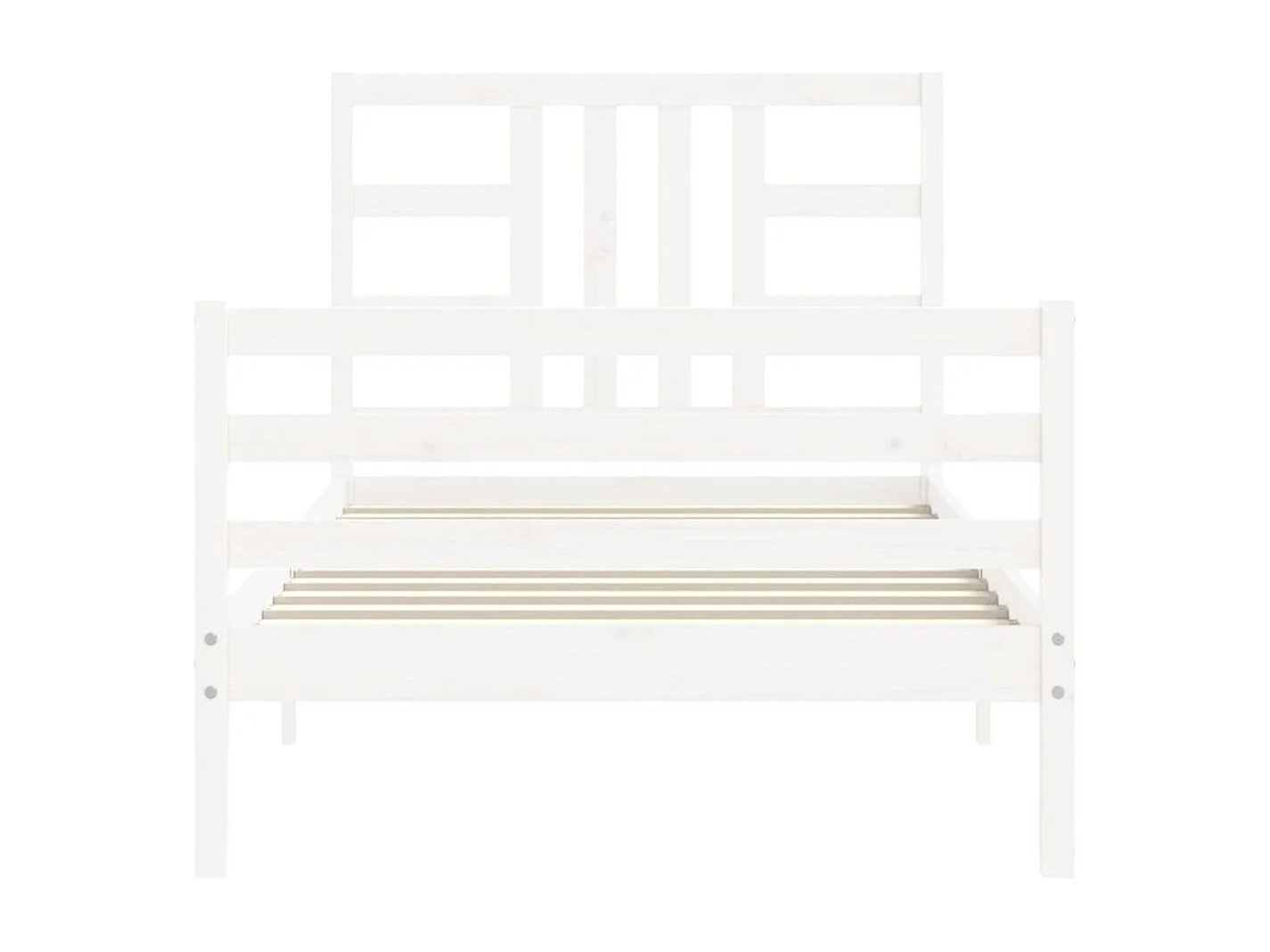 Cadre de lit sans matelas blanc 100x200 cm bois de pin massif