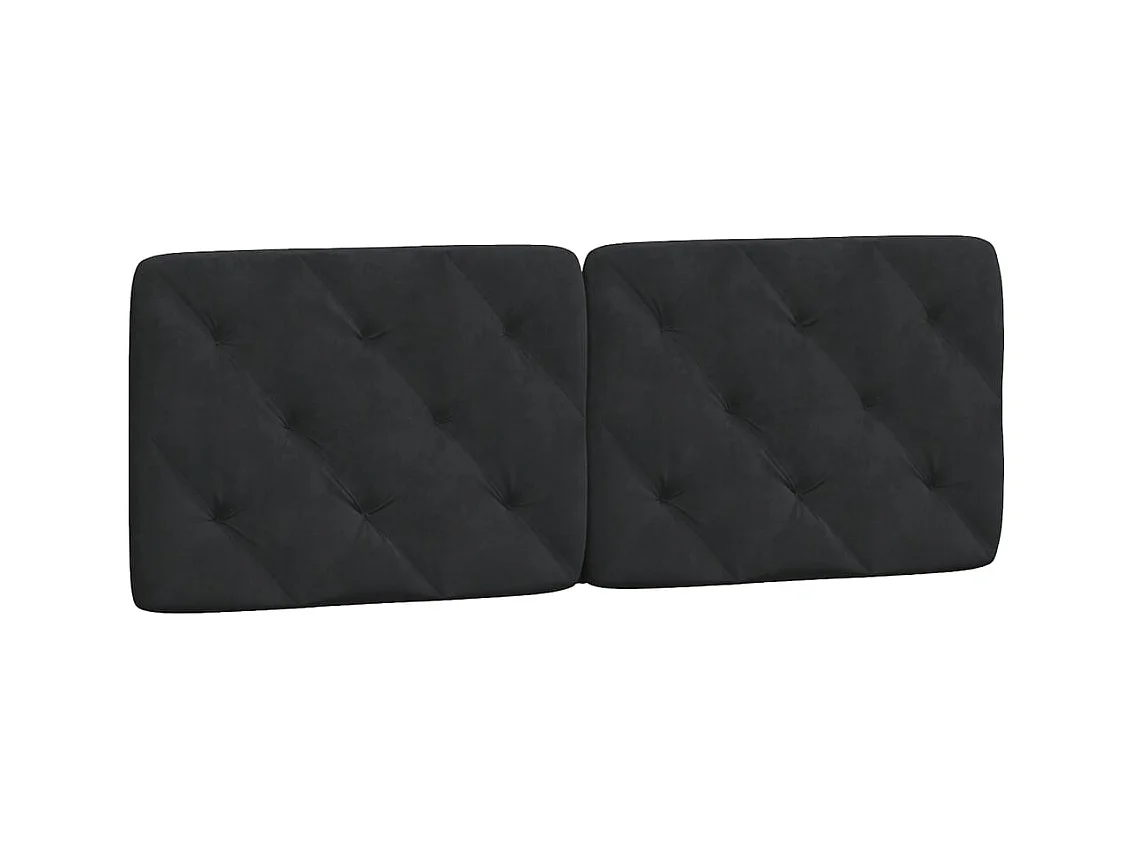 Cadre de lit sans matelas noir 140x200 cm velours