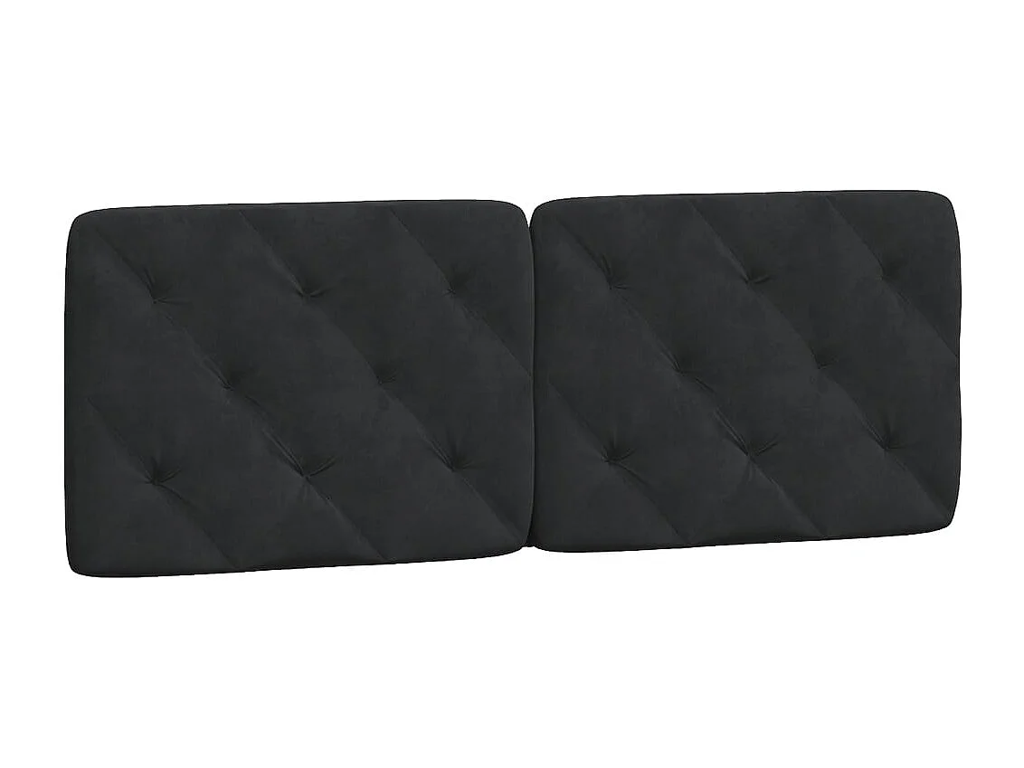 Cadre de lit sans matelas noir 140x200 cm velours