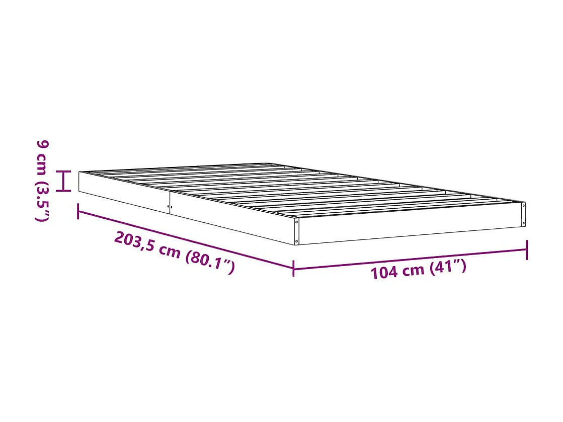 Giroletto Marrone Cera 100x200 cm in Legno Massello di Pino