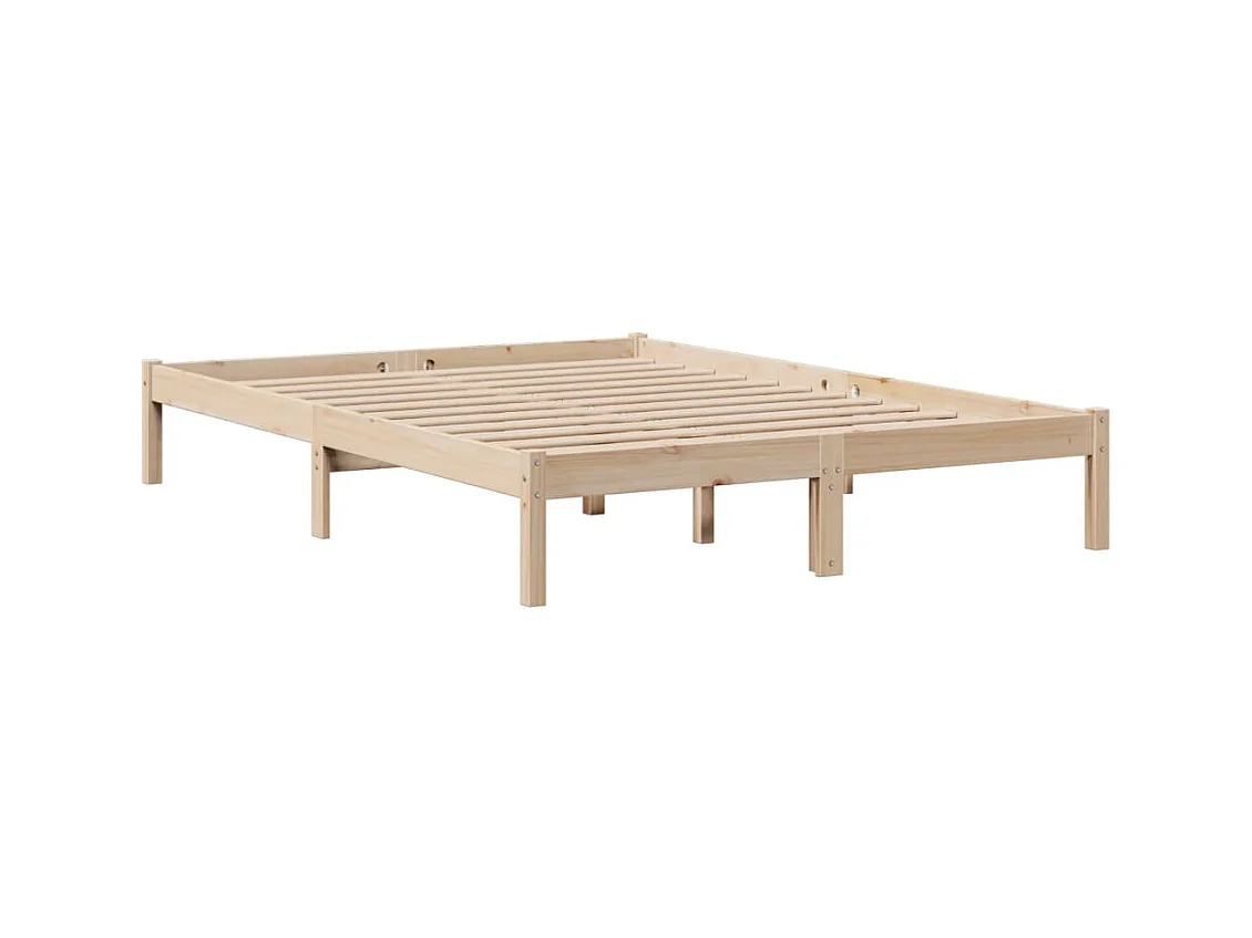 Letto Libreria senza Materasso 160x200 cm in Legno di Pino