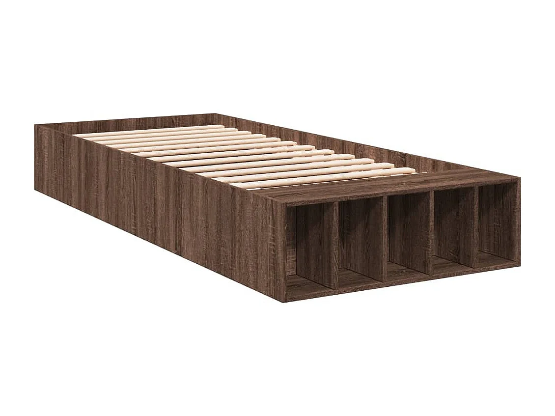 Cadre de lit sans matelas chêne marron 90x190 cm