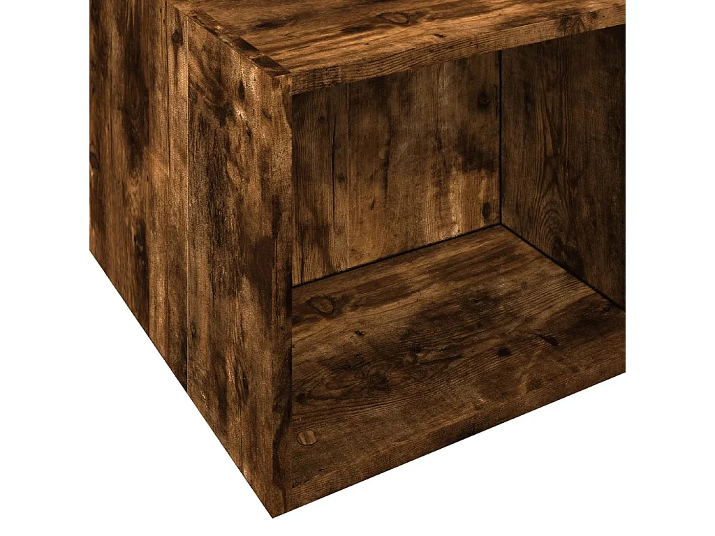 Cadre de lit sans matelas chêne fumé 140x190 cm