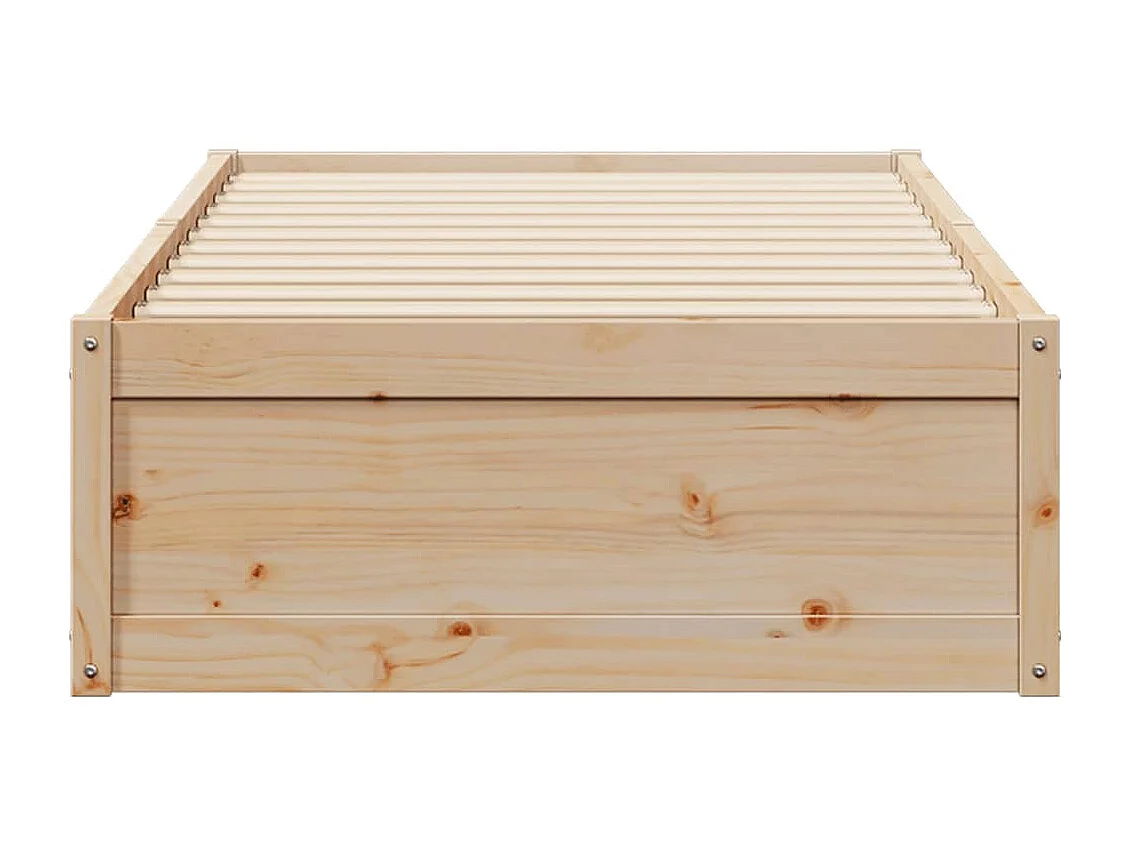 Cadre de lit sans matelas 75x190 cm bois de pin massif