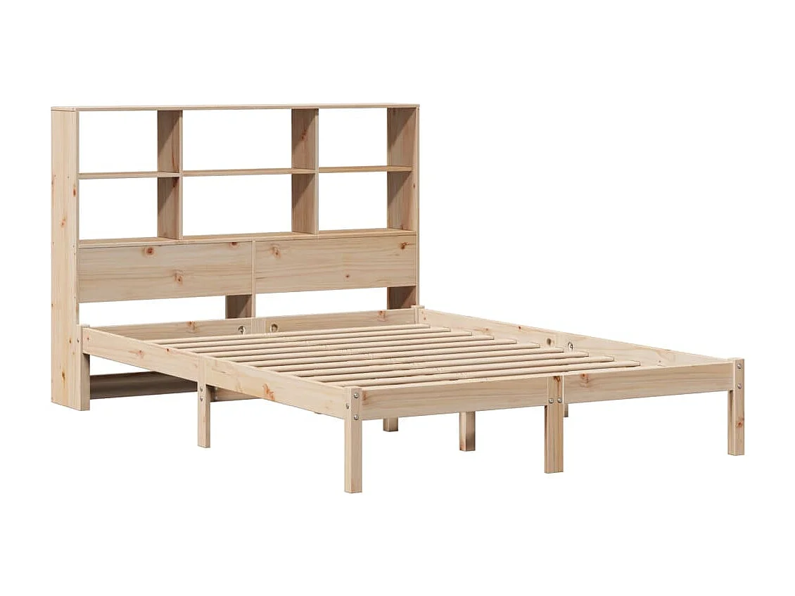 Letto Libreria senza Materasso 120x190cm Legno Massello di Pino