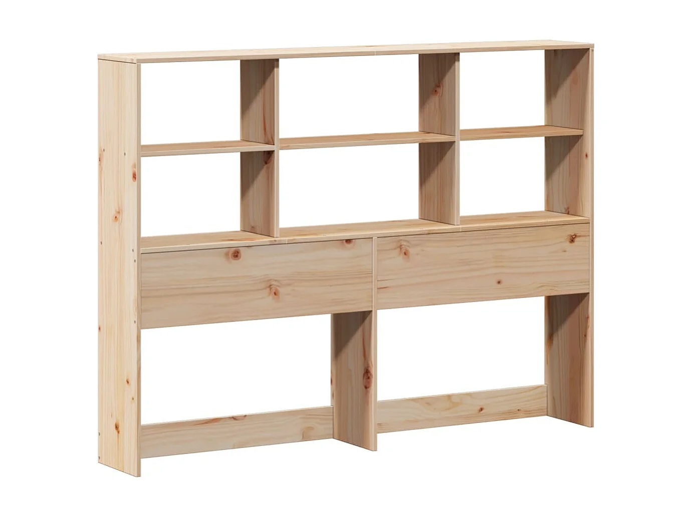 Lit bibliothèque sans matelas 120x200 cm bois massif